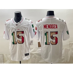Men Las Vegas Raiders  15 Fernando Mendoza White F U S E  Mexico Vapor Untouchable Limited Stitched Football Jersey