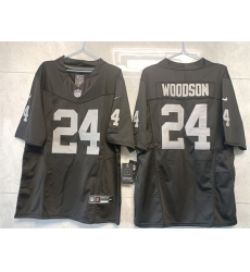 Men Las Vegas Raiders 24 Charles Woodson Black 2023 F U S E Vapor Untouchable Stitched Football Jersey