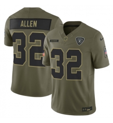 Men Las Vegas Raiders 32 Marcus Allen Olive 2025 F U S E  Salute to Service Limited Stitched Football Jersey