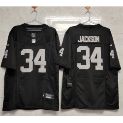 Men Las Vegas Raiders 34 Bo Jackson Black 2023 F U S E Vapor Untouchable Stitched Football Jersey