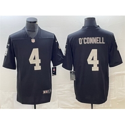 Men Las Vegas Raiders 4 Aidan O 27Connell Black Vapor Untouchable Stitched Football Jersey