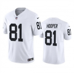 Men Las Vegas Raiders 81 Austin Hooper White 2023 F U S E Stitched Football Jersey