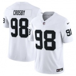 Men Las Vegas Raiders 98 Maxx Crosby White 2023 F U S E Vapor Untouchable Stitched Football Jersey