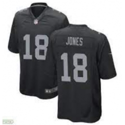 Men Las Vegas Raiders Jack Jones #18 Black F U S E Stitched Jersey