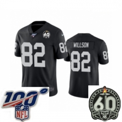 Men Oakland Raiders #82 Luke Willson Black 60th Anniversary Vapor Untouchable Limited Player 100th Season Football Jersey