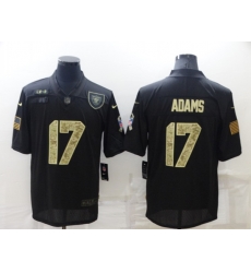 Men's Las Vegas Raiders #17 Davante Adams Black Camo Salute To Service Limited Stitched Jersey