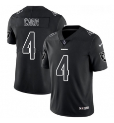 Mens Nike Oakland Raiders 4 Derek Carr Limited Black Rush Impact NFL Jersey