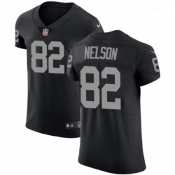 Mens Nike Oakland Raiders 82 Jordy Nelson Black Team Color Vapor Untouchable Elite Player NFL Jersey