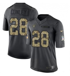 Mens Oakland Raiders #28 Gareon Conley Salute to Service Jersey