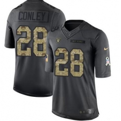 Mens Oakland Raiders #28 Gareon Conley Salute to Service Jersey