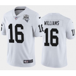 Men's Oakland Raiders White #16 Tyrell Williams 2020 Inaugural Season Vapor Limited Stitched NFL Jersey