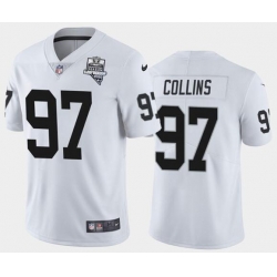 Men's Oakland Raiders White #97 Maliek Collins 2020 Inaugural Season Vapor Limited Stitched NFL Jersey