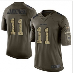 Nike Oakland Raiders #11 Sebastian Janikowski Green Men 27s Stitched NFL Limited Salute to Service Jersey