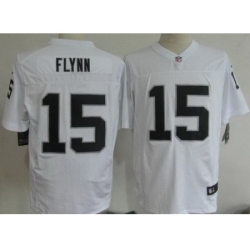 Nike Oakland Raiders 15 Matt Flynn White Elite NFL Jersey