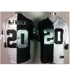 Nike Oakland Raiders 20 Darren McFadden White Black Elite Split NFL Jersey