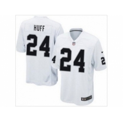 Nike Oakland Raiders 24 Michael Huff white game NFL Jersey