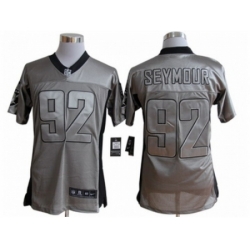 Nike Oakland Raiders 92 Richard Seymour Grey Elite Shadow NFL Jersey