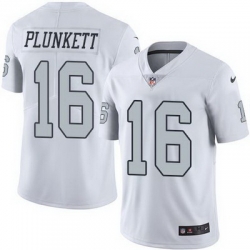 Nike Raiders #16 Jim Plunkett White Mens Stitched NFL Limited Rush Jersey