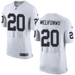 Nike Raiders #20 Obi Melifonwu White Mens Stitched NFL New Elite Jersey