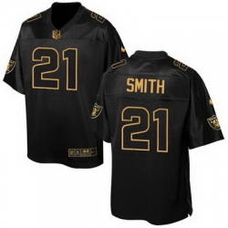 Nike Raiders #21 Sean Smith Black Mens Stitched NFL Elite Pro Line Gold Collection Jersey