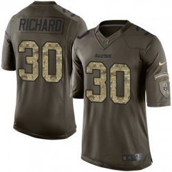 Nike Raiders #30 Jalen Richard Green Mens Stitched NFL Limited Salute to Service Jersey