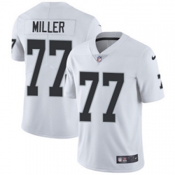 Nike Raiders #77 Kolton Miller White Mens Stitched NFL Vapor Untouchable Limited Jersey