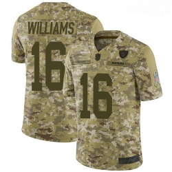 Raiders 16 Tyrell Williams Camo Men Stitched Football Limited 2018 Salute To Service Jersey