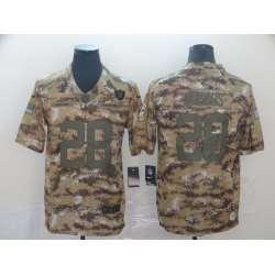 Raiders 28 Josh Jacobs 2018 Camo Salute To Service Limited Jersey