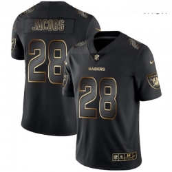 Raiders 28 Josh Jacobs Black Gold Vapor Untouchable Limited Jersey