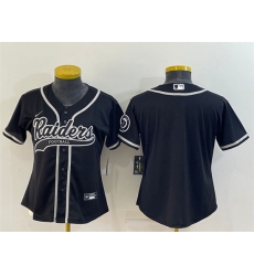 Women Las Vegas Raiders Blank Black With Patch Cool Base Stitched Baseball Jersey