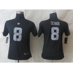 Women Nike Oakland Raiders #8 Schaub Black Jerseys