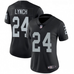 Womens Nike Oakland Raiders 24 Marshawn Lynch Black Team Color Vapor Untouchable Limited Player NFL Jersey