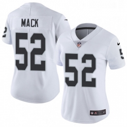 Womens Nike Oakland Raiders 52 Khalil Mack Elite White NFL Jersey