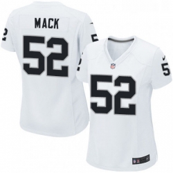 Womens Nike Oakland Raiders 52 Khalil Mack Game White NFL Jersey