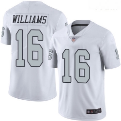 Raiders #16 Tyrell Williams White Youth Stitched Football Limited Rush Jersey