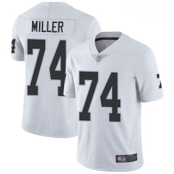 Raiders #74 Kolton Miller White Youth Stitched Football Vapor Untouchable Limited Jersey