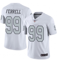 Raiders 99 Clelin Ferrell White Youth Stitched Football Limited Rush Jersey