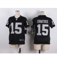 nike youth nfl jerseys oakland raiders 15 crabtree black[nike][crabtree]