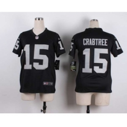 nike youth nfl jerseys oakland raiders 15 crabtree black[nike][crabtree]