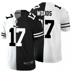 Los Angeles Rams 17 Robert Woods Men Black V White Peace Split Nike Vapor Untouchable Limited NFL Jersey