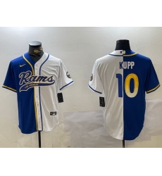 Men Los Angeles Rams 10 Cooper Kupp White Cool Base Stitched Baseball Jersey