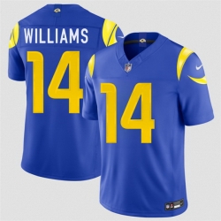Men Los Angeles Rams  14 Mario Williams Royal 2026 F U S E  Vapor Limited Stitched Football Jersey