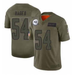 Men Los Angeles Rams 54 Bryce Hager Limited Camo 2019 Salute to Service Football Jersey