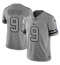 Men Los Angeles Rams 9 Matthew Stafford Men Nike Gray Gridiron II Vapor Untouchable Limited NFL Jersey