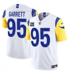 Men Los Angeles Rams 95 Myles Garrett White 2026 F U S E 4 Star C Patch Vapor Limited Stitched Football Jersey Men Los Angeles Rams 95 Myles Garrett White 2026 F U S E 4 Star C Patch Vapor Limited Stitched Football Jersey