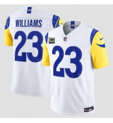 Men Los Angeles Rams  Kyren Williams White 2026 F U S E  4 Star C Patch Vapor Limited Stitched Football Jersey