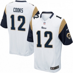 Men Nike Los Angeles Rams 12 Brandin Cooks Game White NFL Jersey