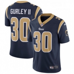 Men Nike Los Angeles Rams 30 Todd Gurley Navy Blue Team Color Vapor Untouchable Limited Player NFL Jersey