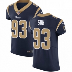 Men Nike Los Angeles Rams 93 Ndamukong Suh Navy Blue Team Color Vapor Untouchable Elite Player NFL Jersey