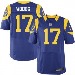 Men Nike Rams #17 Robert Woods Royal Blue Alternate Stitched NFL Elite Jersey